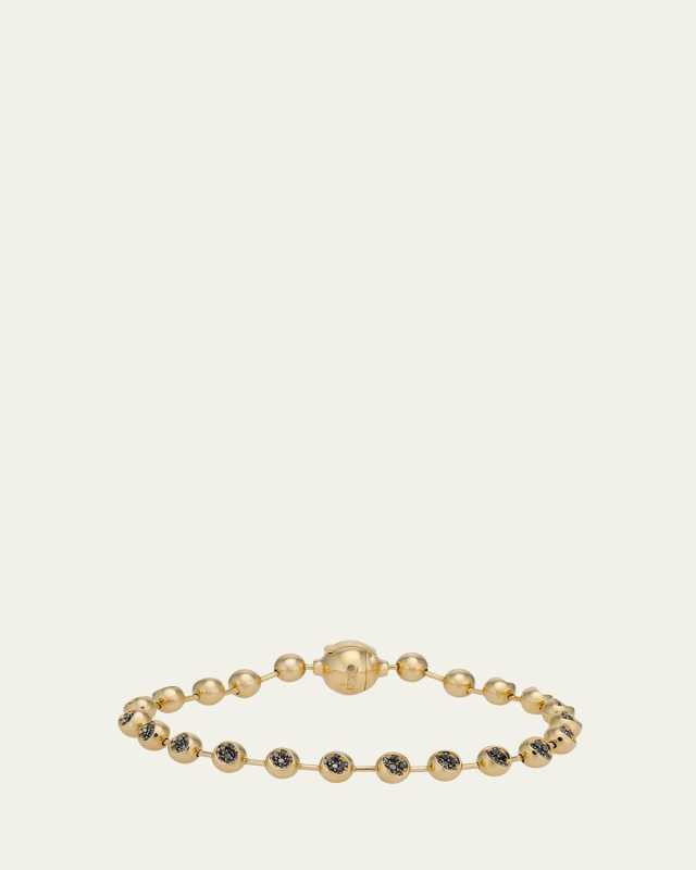 Black Sapphire Solar Bead Bracelet